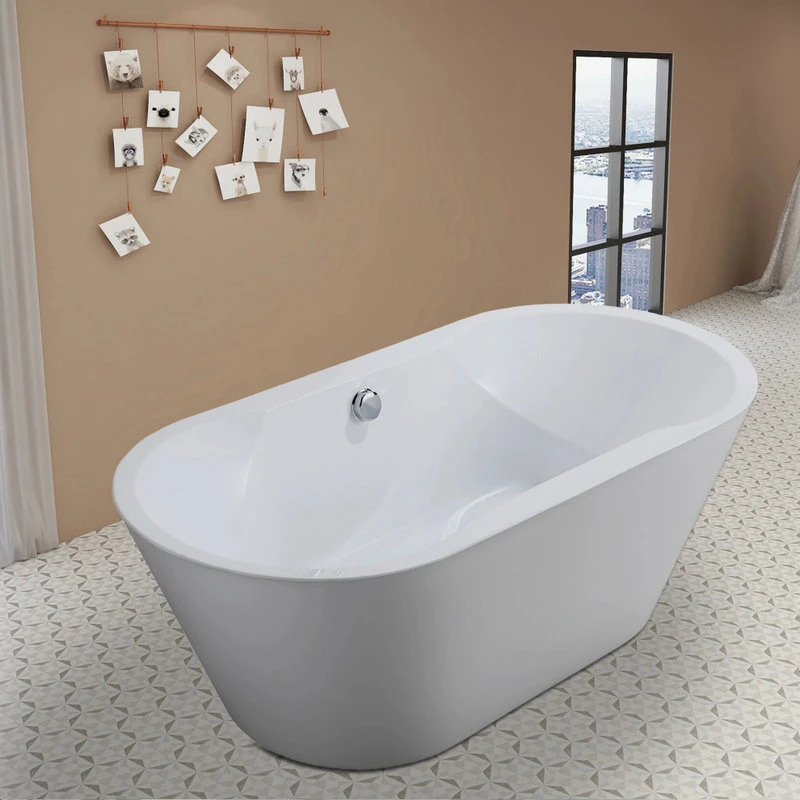 Vanity Art LLC Vanity Art Freestanding Acrylic Bathtub, 31.5"x67"x23.6" - Image 13
