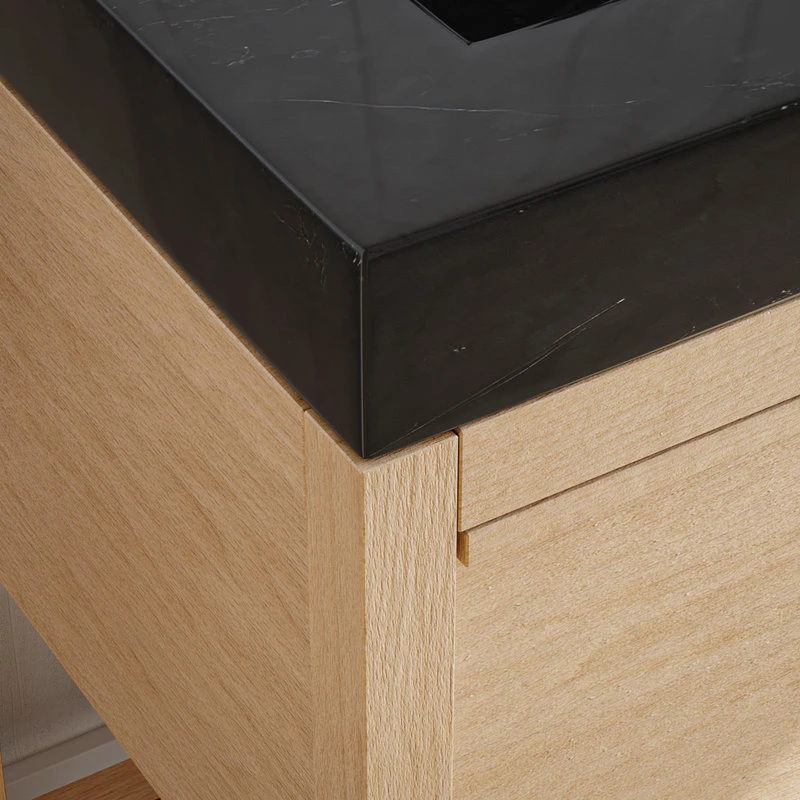 MOD Shoji Bath Vanity, Whitewash Oak, 60", Double Sink, Freestanding - Image 4