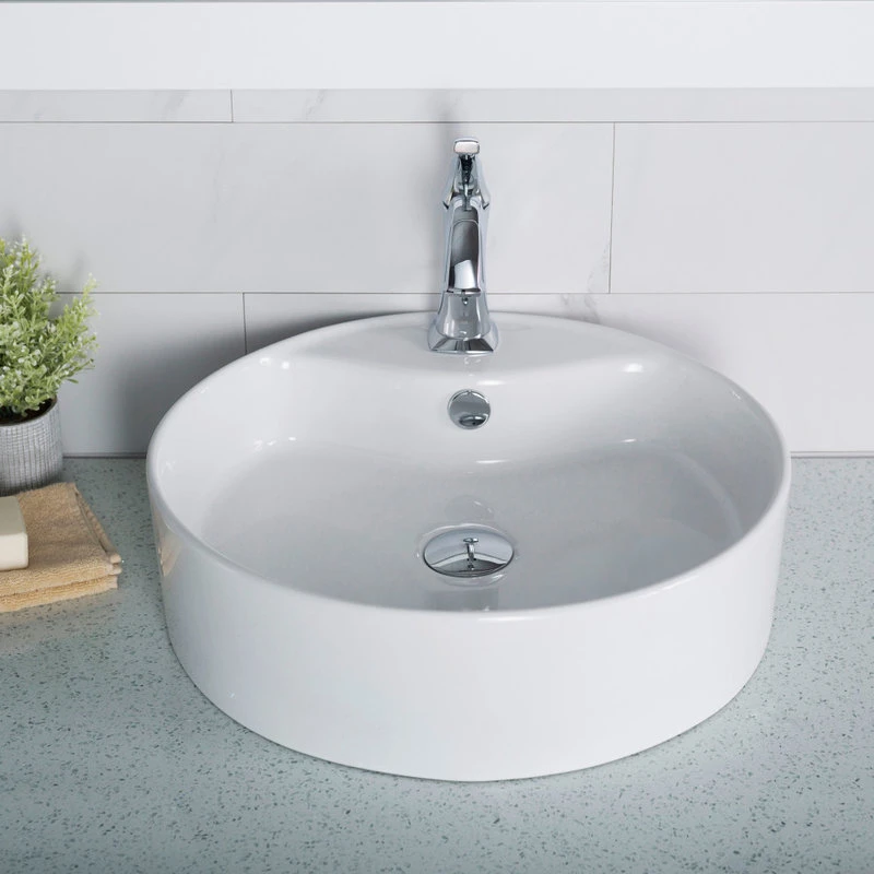 Kraus USA, Inc. Elavo Ceramic Round Vessel White Sink - Image 2