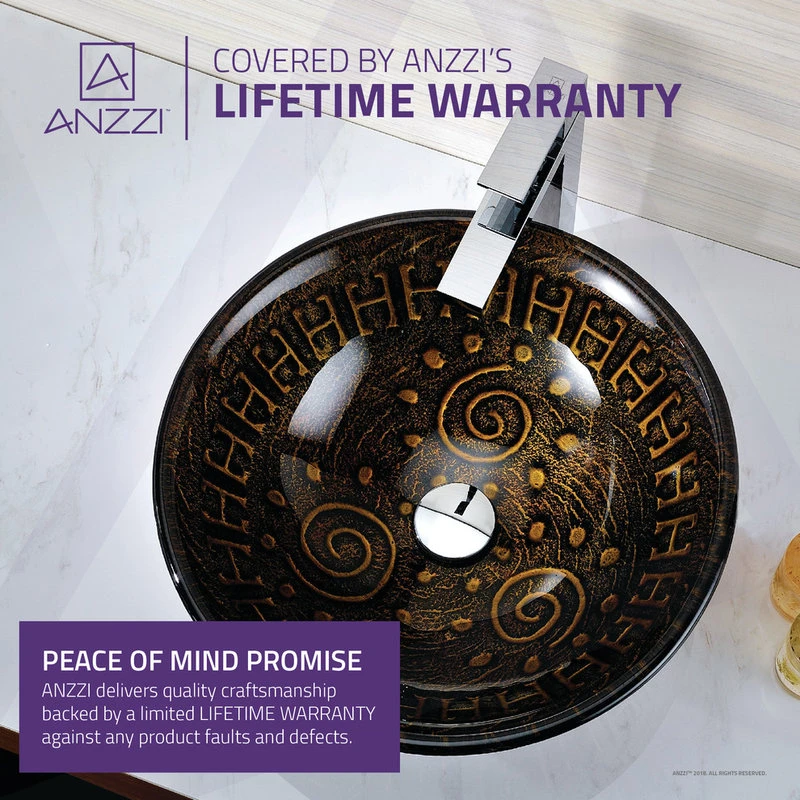 ANZZI Opus Series Deco-Glass Vessel Sink - Image 4