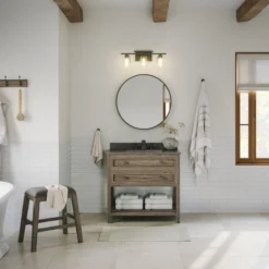 MOD Gifford Bath Vanity, Single Sink, 36", Rustic Brown, Freestanding