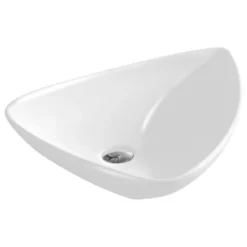 Fine Fixtures White Vitreous China Triangular Vessel Sink