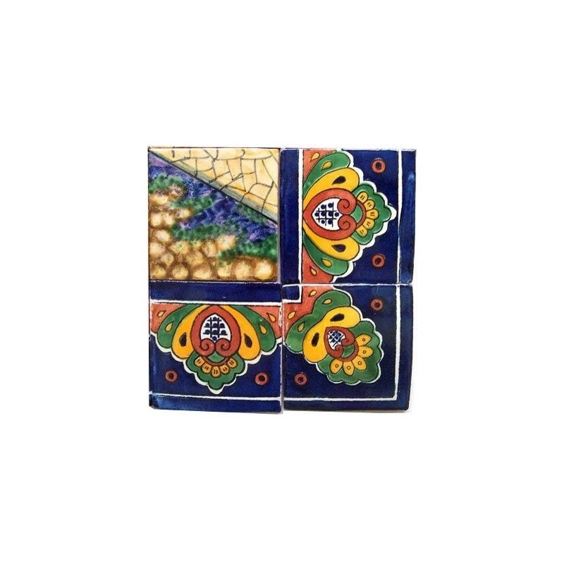 Fine Crafts & Imports Volcano Clay Talavera Tile Mural - Image 2
