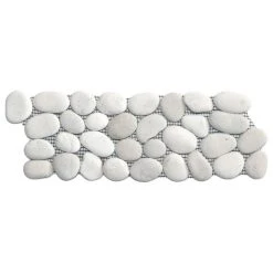 Faber Cnk Stone White Pebble Tile Border