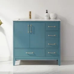 Altair Sutton Royal Green Bathroom Vanity Set, 36", Without Mirror