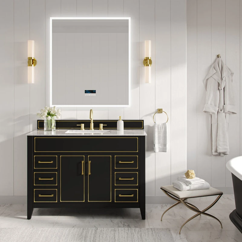 MOD The Monaco Bathroom Vanity, Black Onyx, 48", Single Sink, Freestanding - Image 3