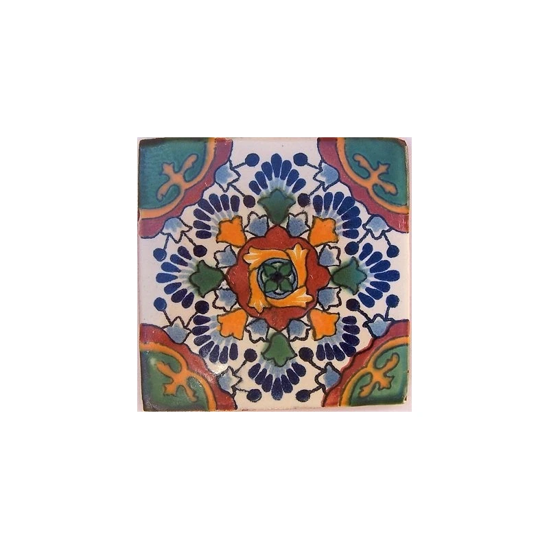 Fine Crafts & Imports 2x2 36 Pcs Gerona Talavera Mexican Tile