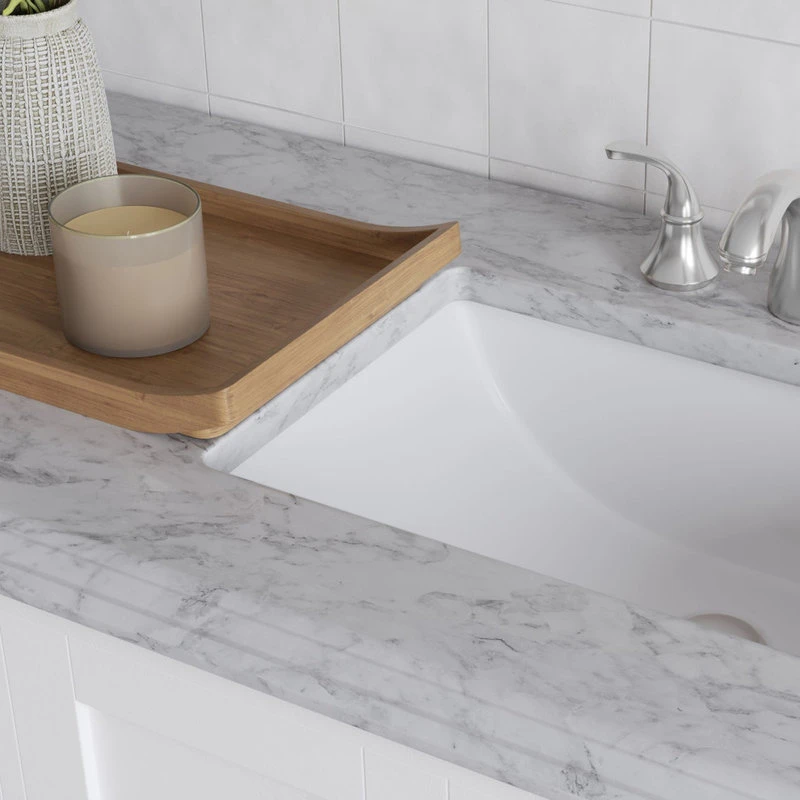 MOD The Laurel Bathroom Vanity, White, 84", Double Sink, Freestanding - Image 4