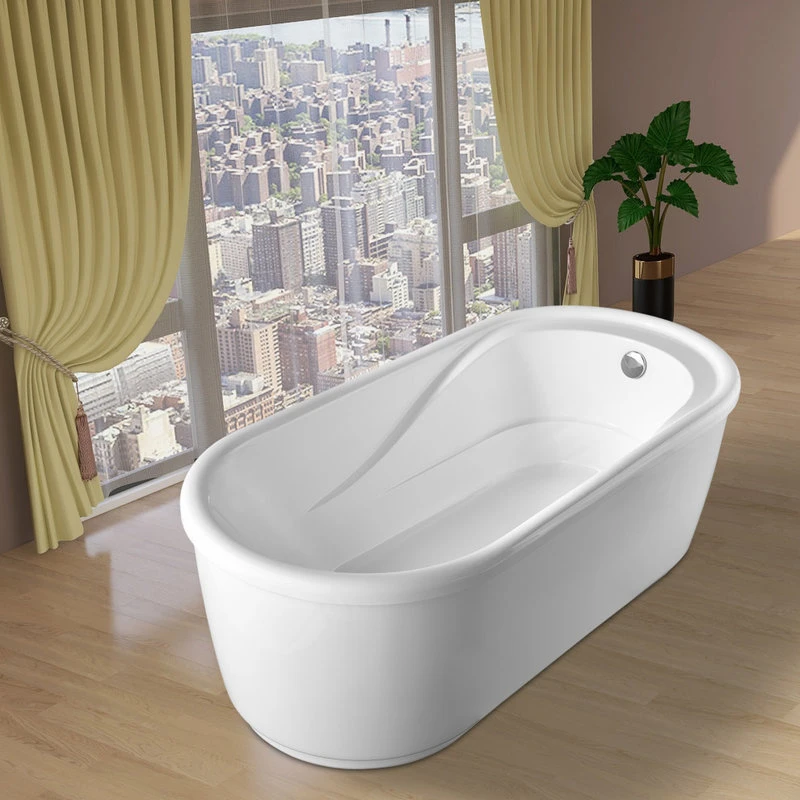 Vanity Art LLC Vanity Art 59" Freestanding Acrylic Soaking Bathtub - Image 11