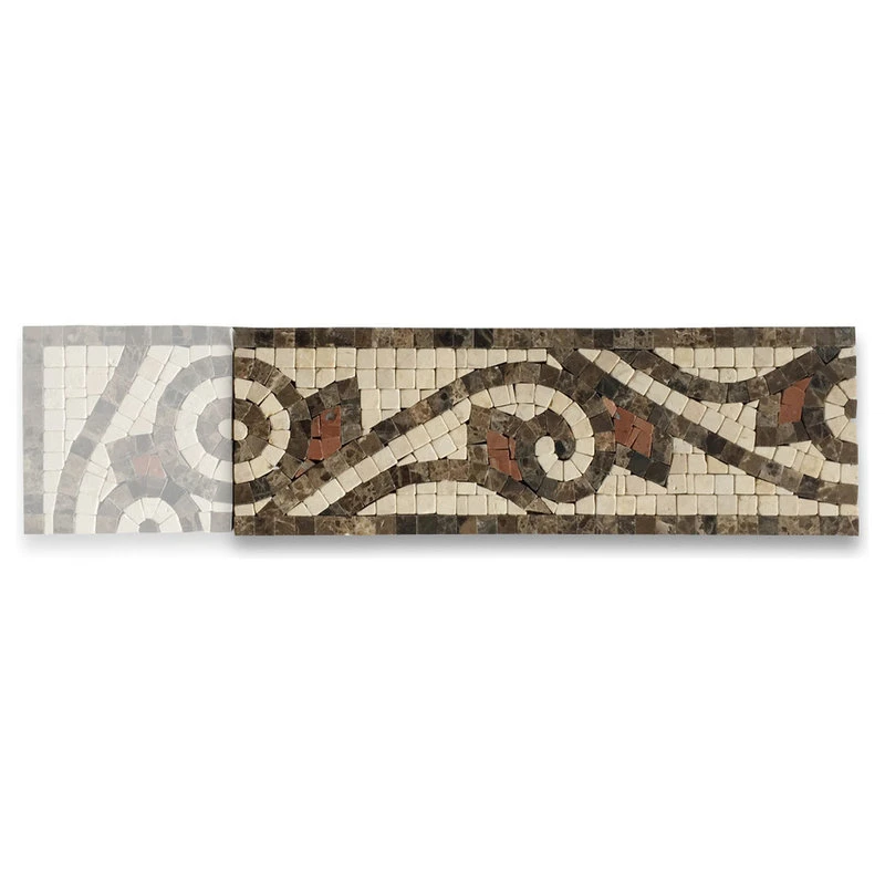 Stone Center Online Marble Mosaic Border Listello Accent Tile Waltz Beige 4x12 Polished, 1 Piece - Image 3