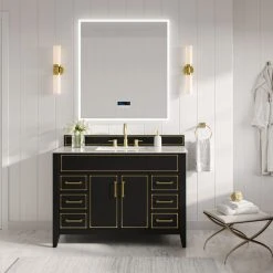 MOD The Monaco Bathroom Vanity, Black Onyx, 48", Single Sink, Freestanding