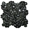 Faber Cnk Stone Glazed Charcoal Black Pebble Tile