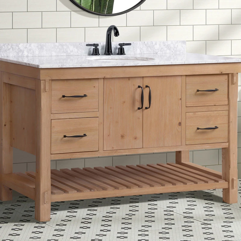 Ari Kitchen & Bath Marina 55" Bathroom Vanity, Driftwood Finish - Image 9