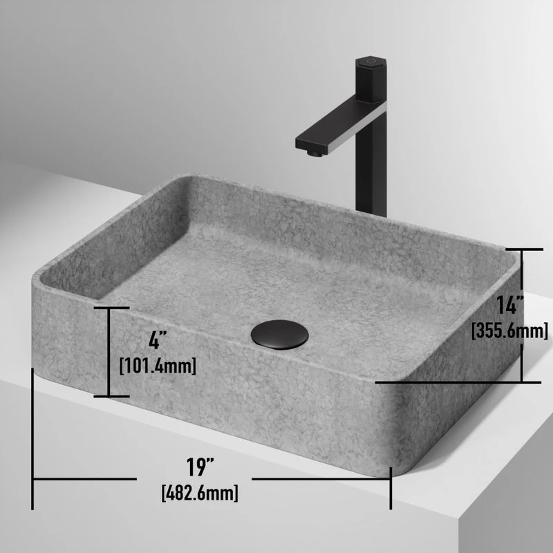 VIGO 19 In. X 14 In. Round Bathroom Vessel Sink - Image 6