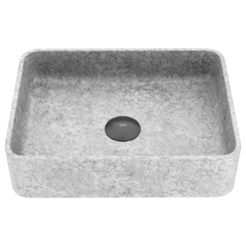 VIGO 16 In. L X 12 In. W Rectangular Bathroom Vessel Sink