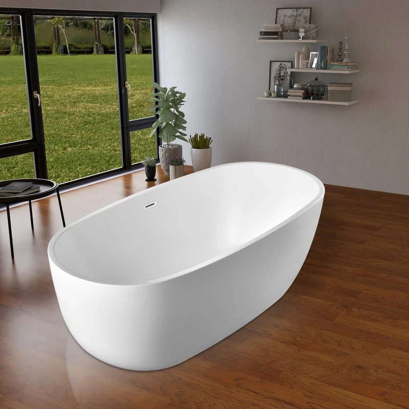 Vanity Art LLC Vanity Art 67" Freestanding Acrylic Soaking Bathtub - Image 12