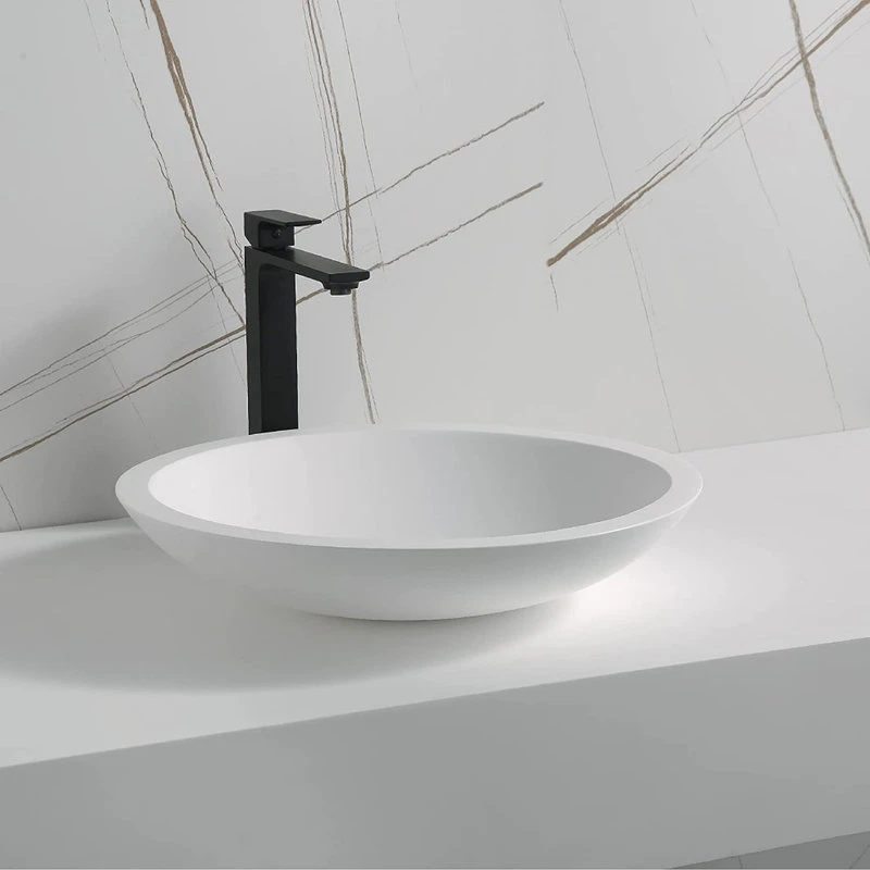 Decor Love Modern Bathroom Vessel Sink, Above Counter Design With Round Shape, White - Image 5