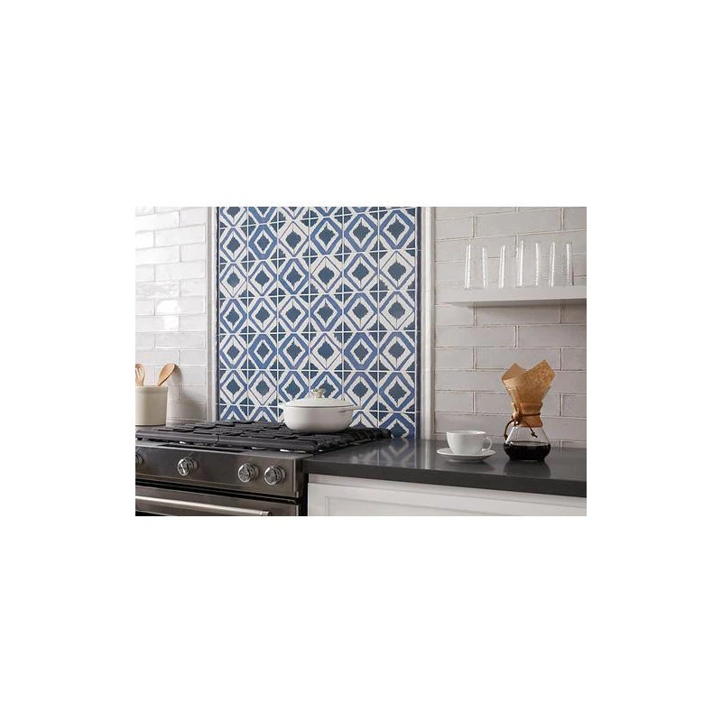 The Tile Shop Annie Selke Artisanal White Moldura Ceramic Wall Trim Tile - Image 4