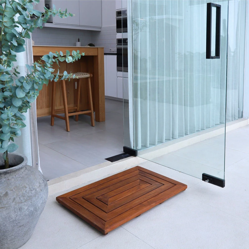 Nordic Style Premium Oiled Teak Shower/Bath Mat 31.4"x19.6" - Image 4