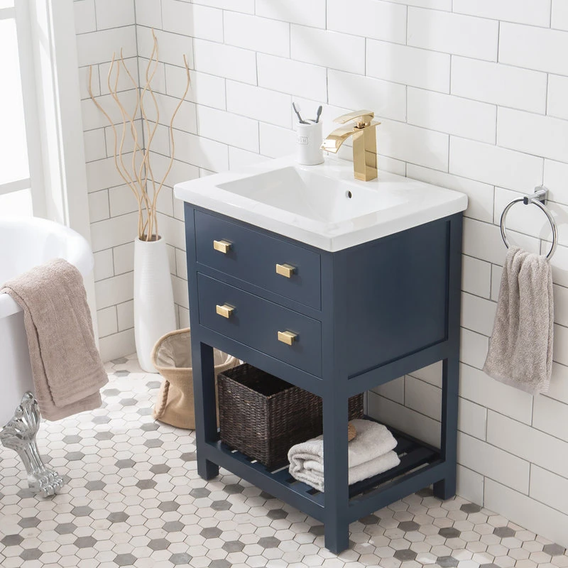 Water Creation 24" Single Vanity With Drawer, Monarch Blue - Image 4