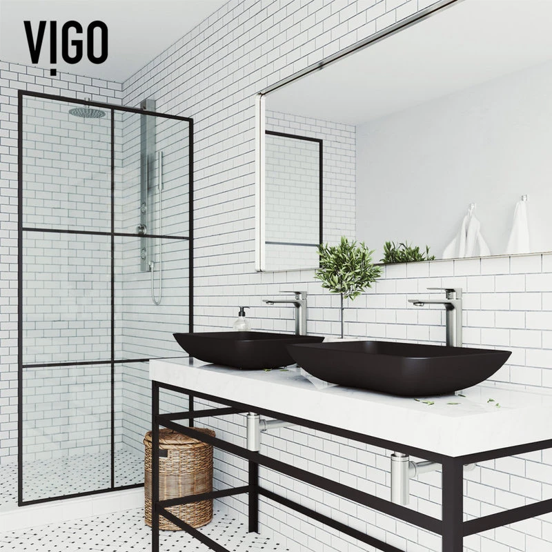 VIGO Black Hadyn MatteShell Vessel Bathroom Sink - Image 4