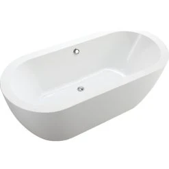 Vanity Art LLC Vanity Art Freestanding Acrylic Bathtub, White, 32"x68"