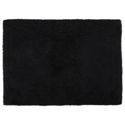 Grund America LLC Grund 100% Organic Cotton Reversible Bath Rug - Puro Collection, Graphite, 17"x24"