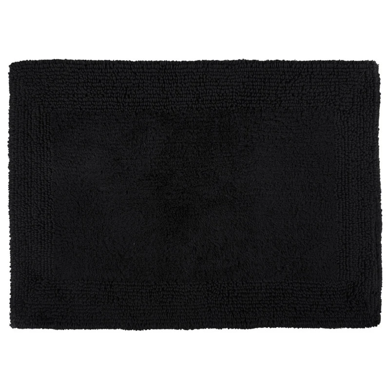 Grund America LLC Grund 100% Organic Cotton Reversible Bath Rug - Puro Collection, Graphite, 17"x24"