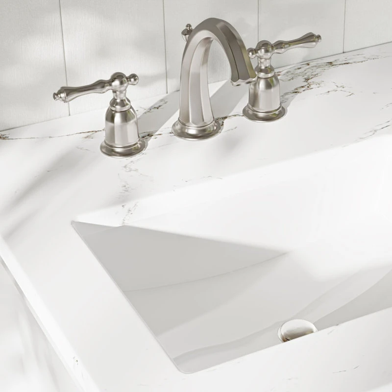 MOD The Juno Bathroom Vanity, Double Sink, 44", White, Freestanding - Image 4