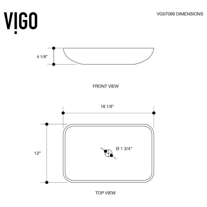 VIGO 18" Glass Vessel Bathroom Sink And Niko Vessel Faucet - Image 7