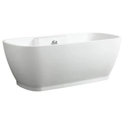 Vanity Art LLC Freestanding Bathtub, Polished Chrome Round Overflow And Pop-up Drain, VA6835