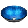 Anzzi Arc Series Vessel Sink, Frosted Blue