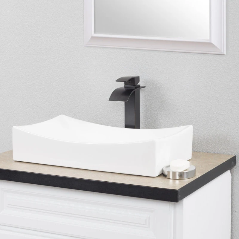 Novatto Modern White Porcelain Vessel Sink - Image 4
