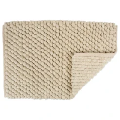 Design Imports Solid Taupe Microfiber Bath Mat, 17"x24"