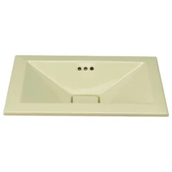 Maykke 21" Leigh Drop-in Ceramic Bathroom Vessel Sink, Meadow