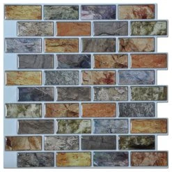 Art3d LLC 12"x12" Peel And Stick Kitchen And Bathroom Backsplash Tile, Set Of 10