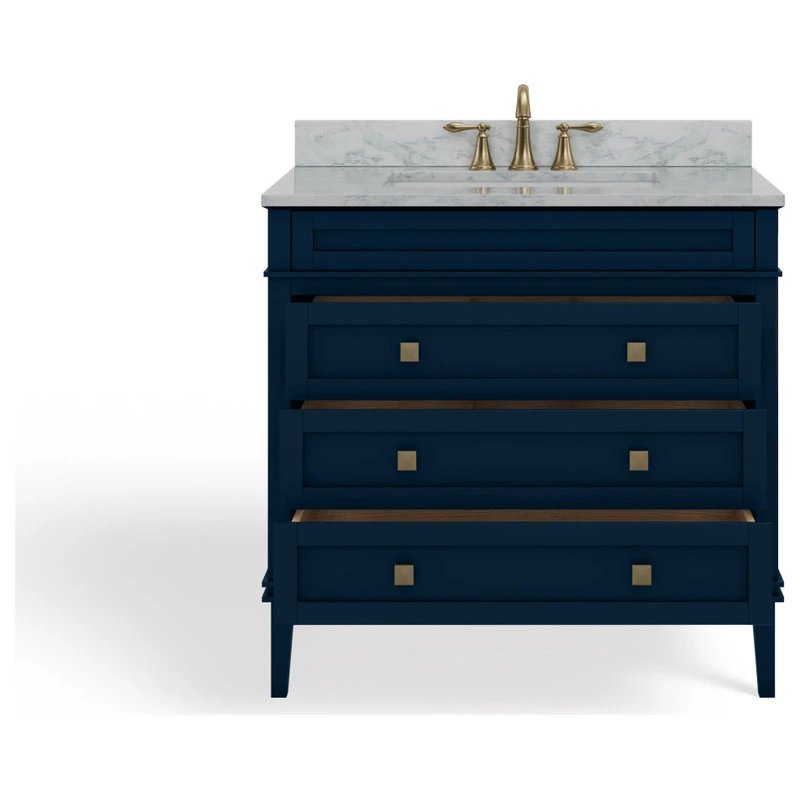 MOD Regis Bath Vanity, Single Sink, 36", Blue, Freestanding - Image 12