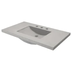 Native Trails Palomar Vanity Top And Integral Sink, Ash, 36", 8" Widespread Cutout