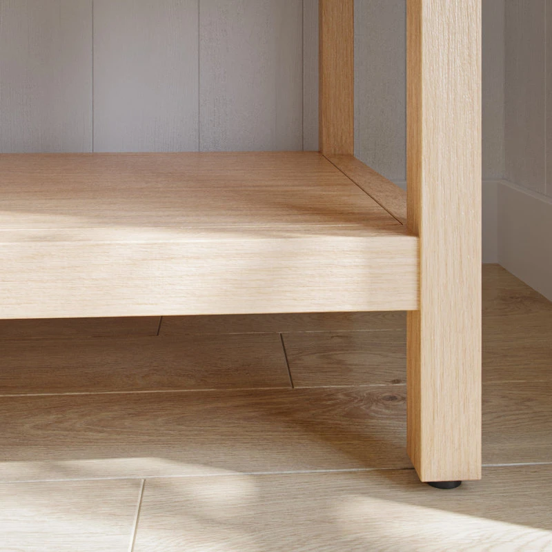 MOD Shoji Bath Vanity, Whitewash Oak, 60", Double Sink, Freestanding - Image 5