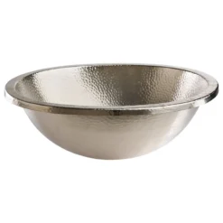 SINKOLOGY Edison 19" Dual Mount Oval Bathroom Sink, Hammered Nickel