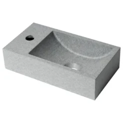 Alfi Trade Inc ALFI Brand ABCO108 16" Rectangular Concrete Gray Matte Wall Mount Bathroom Sink