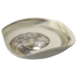 Native Trails Lido Murano Glass Bathroom Sink, Abalone