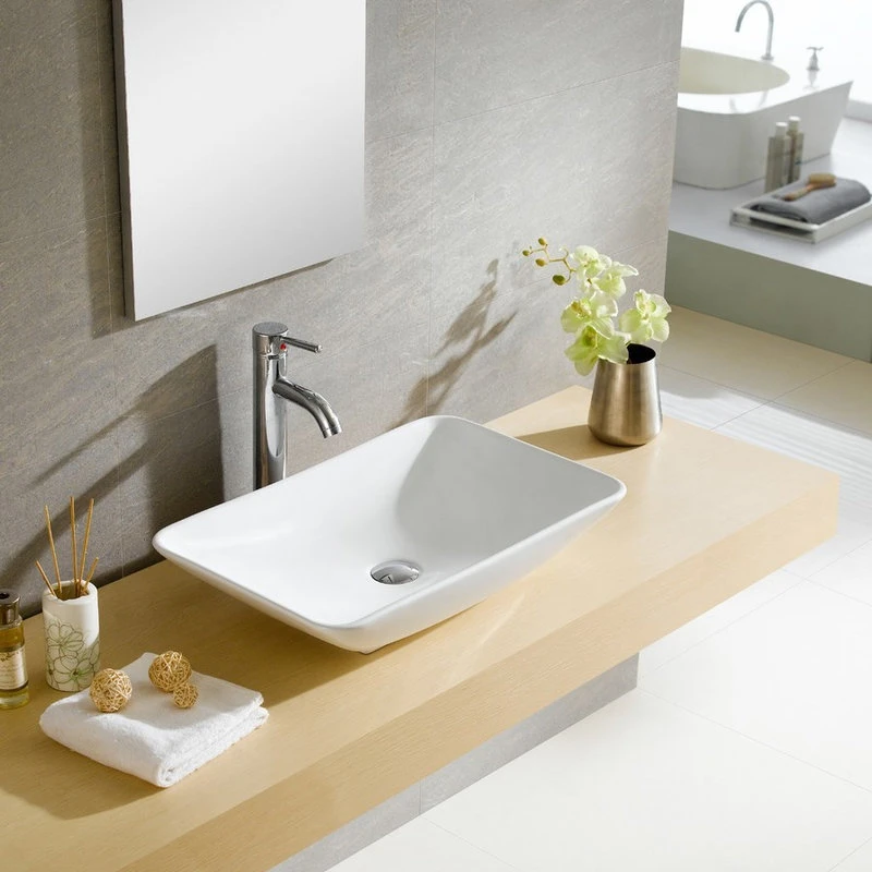 Fine Fixtures White Vitreous China Rectangle Vessel Sink - Image 4