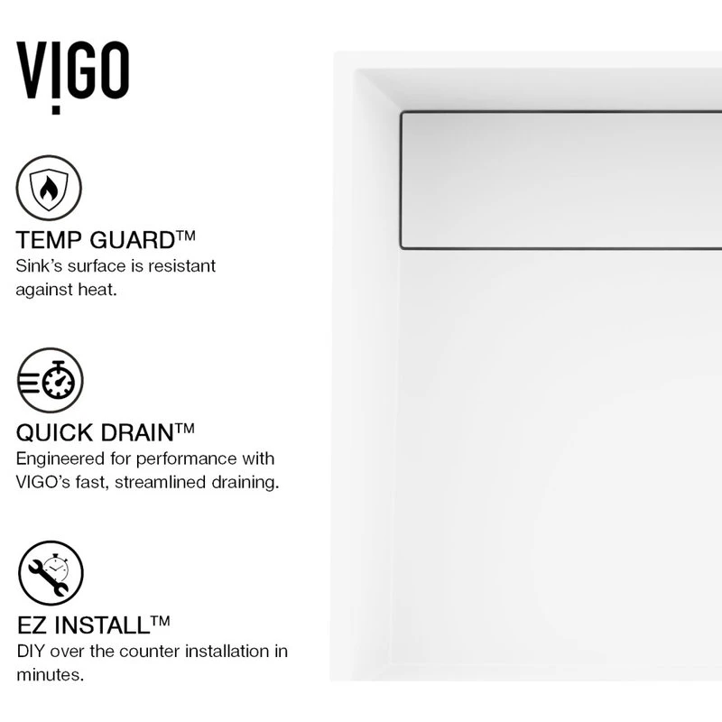 VIGO Montauk Rectangular Matte StoneTM Vessel Bathroom Sink - Image 7
