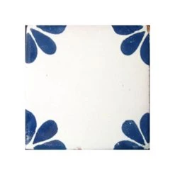Mexican Decorative Accessories 4"x4" Mexican Ceramic Handmade Tile #C079