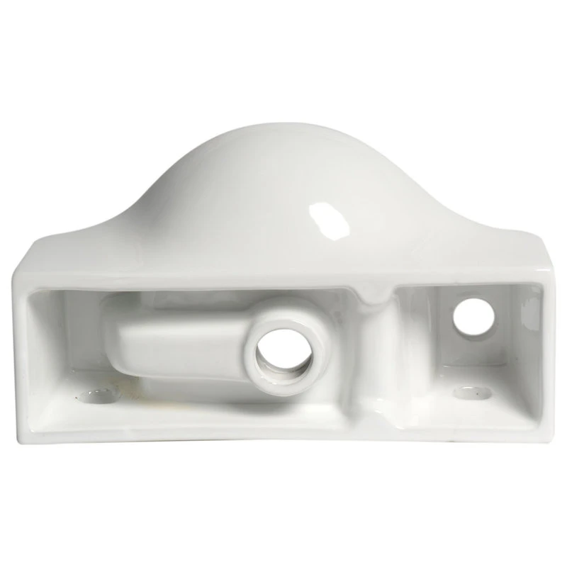 Alfi Trade ALFI Brand ABC114 White 18" Small Wall Mounted Ceramic Sink With Faucet Hole - Image 2