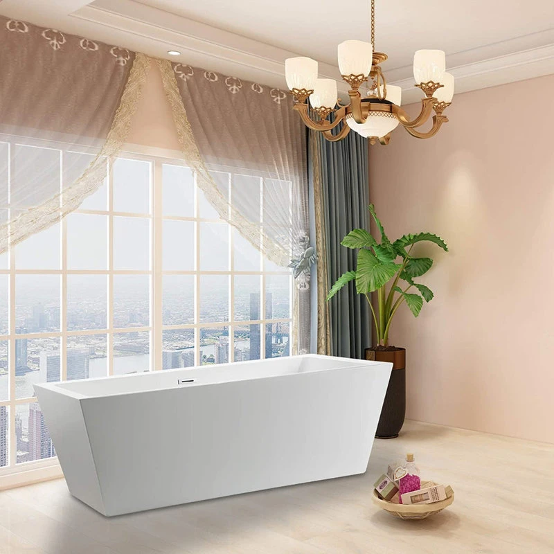Vanity Art LLC Vanity Art 59" Freestanding Acrylic Bathtub - Image 10