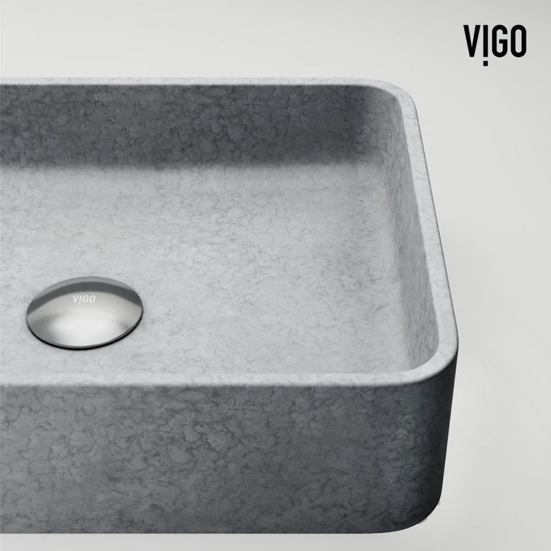VIGO 16 In. L X 12 In. W Rectangular Bathroom Vessel Sink - Image 8