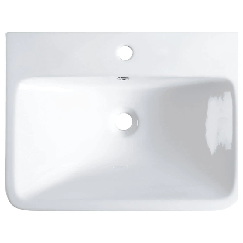 Luxier CS-028 Rectangular 24" Drop-In Ceramic Bathroom Sink, White - Image 8
