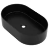 ZLINE Kitchen And Bath ZLINE 24" Siena Oval Vessel Bath Sink, Matte Black, SK-QVO-MB-24